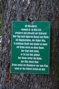 Tannheimer Tal: Wandererspruch auf den Weg von Nesselwängle zum Gimpelhaus (Nesselwängle)