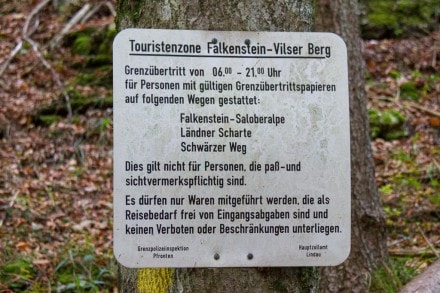 Ostallgäu: Grenzübertritt Falkenstein - Vilser Berg (Füssen)