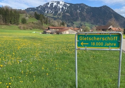 Oberallgäu: 18.000 Jahre alter Gletscherschliff (Immenstadt)
