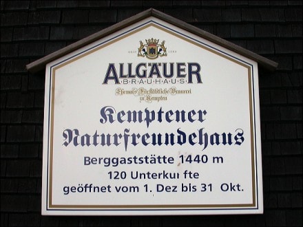 Oberallgäu: Kemptener Naturfreundehaus (Immenstadt)