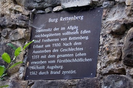 Oberallgäu: Ruine Rettenberg (auch: Burg Vorderburg) (Rettenberg)