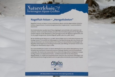 Oberallgäu: Nagelfluh-Felsen -Herrgottsbeton- (Gunzesried)