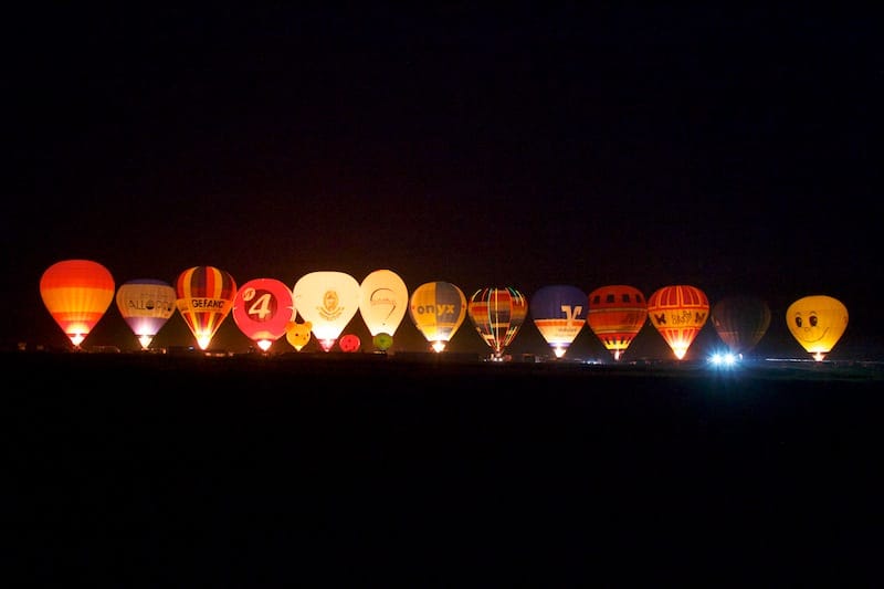 Ballonglühen in Eglofs und Schloss Syrgenstein  (Isny - Westallgäu / 2013)