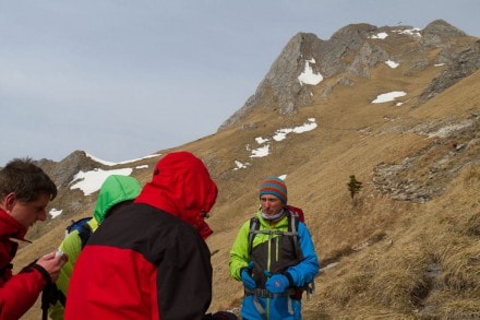 Tannheimer Tal: Aggenstein und die Bad Kissinger Hütte von Enge aus (Grän)