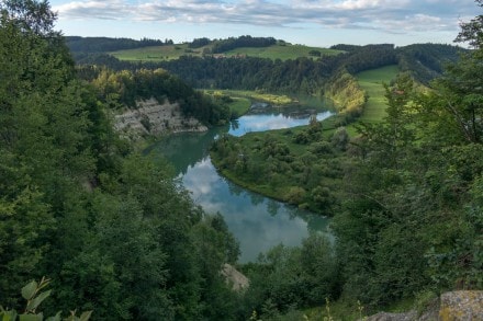 Oberallgäu: Burgruine Kalden, Hängebrücke und die Staustufe Fluhmühle (Altusried)