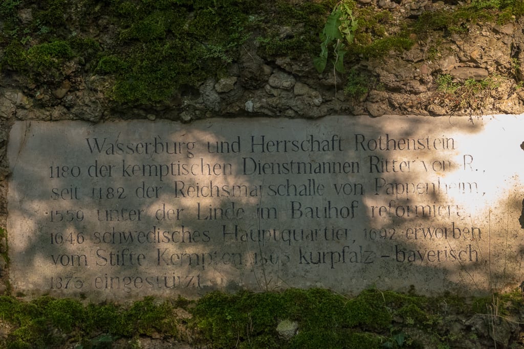 Burgruine Rothenstein<br />(Bad Grönenbach - Oberallgäu / 2018)