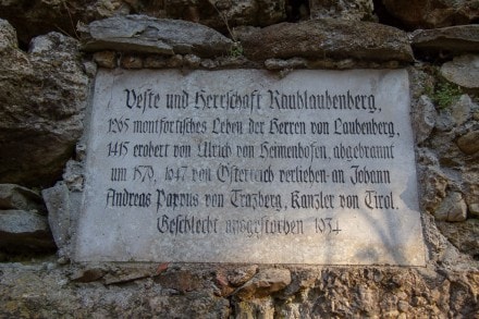 Oberallgäu: Die Ruine Rauhlaubenberg (Immenstadt)