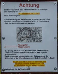 Info: Auf- bzw. Abfahrten Mittel- u. Unterlpe sind in der Zeit vom 1. November bis 15.Mai nicht mglich