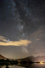 Ostallgäu: Milchstrasse, Jupiter, Saturn und Mond (Füssen)