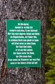 Tannheimer Tal: Wanderer Info Schild (Nesselwängle)