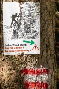 Info: Gelbe-Wand-Steig: Nur für Geübte