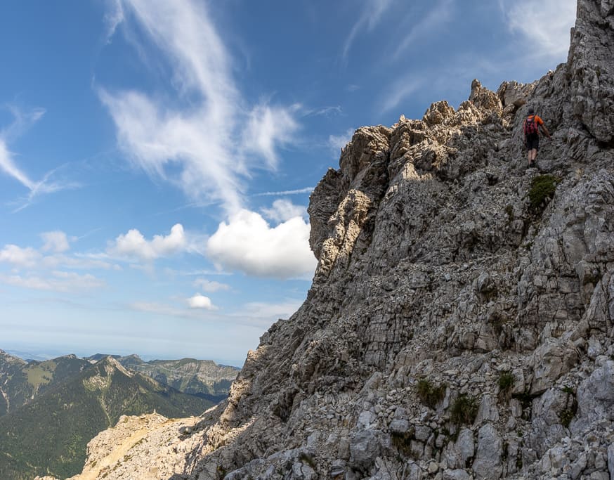 Kreuzspitze, Gratweg zur Kreuzspitzl und östlicher Geierkopf (Lindenhof - Ammergauer Berge / 2021)