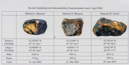 Amergauer Berge: Fundgebiet des Meteorietenfalles Neuschwanstein (06.04.2002) (Plansee)