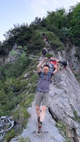 Ammergauer Berge: Schrofennas Abstieg zum Plansee ber den Jgersteig (Reutte)