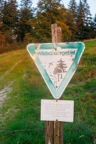 Info: Wildschutzgebiet!
