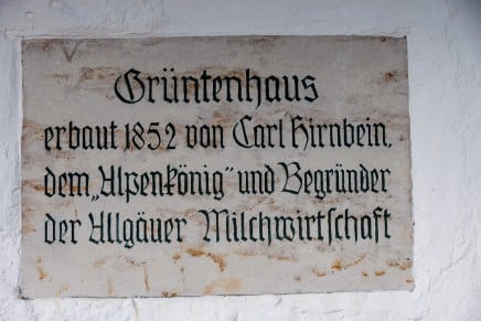 Oberallgäu: Grüntenhaus - Stein Tafel (Sonthofen)