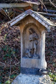 Oberallgäu: Marterl, Heilige Wendelin (Hüter der Herde) (Oberstaufen)