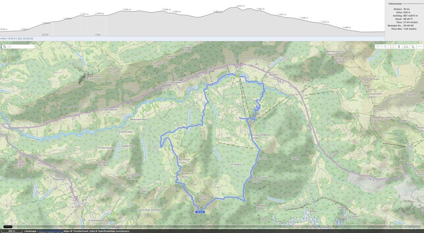 Wanderkarte