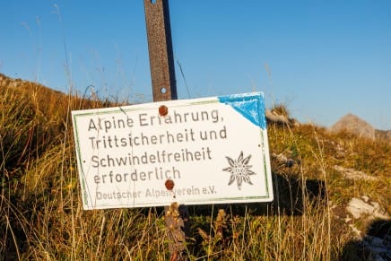 Info: Alpine Erfahrung, Trittsicherheit und Schwindelfreiheit erforderlich