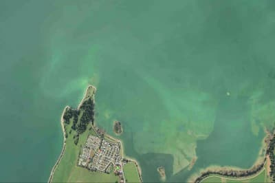 Info: Luftaufnahme Forggensee, Pegelstand